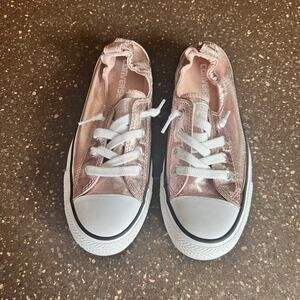 Converse All Star CTAS Shoreline Ox Metallic Rose Slip On Sneakers Women's 7